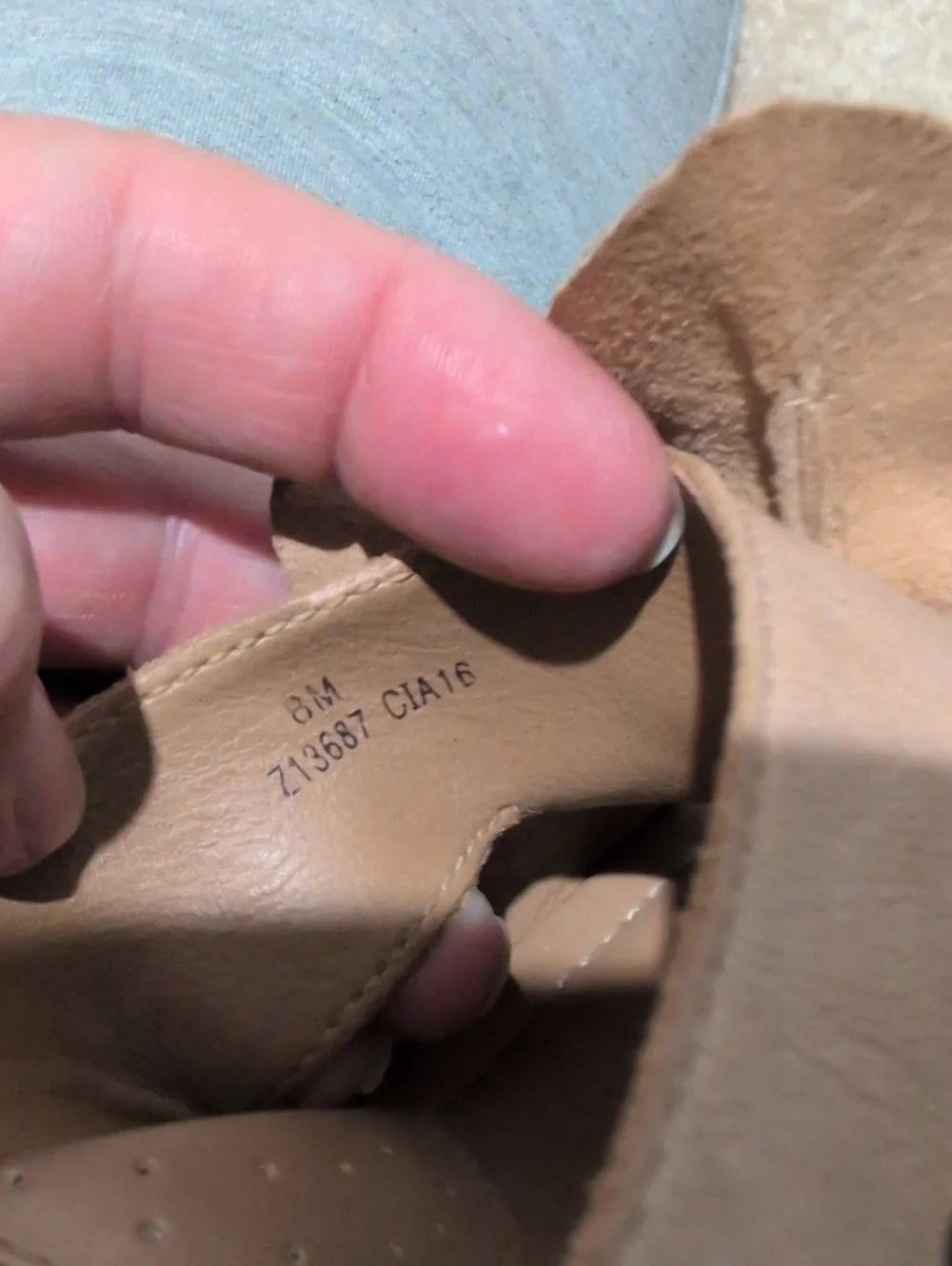 BOC Leather Upper Floral Tan Wedge